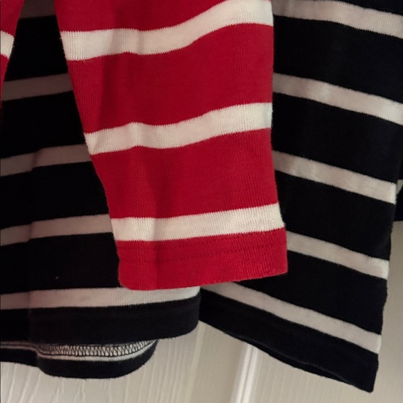 Liz Claiborne vintage Red, Navy  and Black Striped 3/4 Sleeve Tops 
Set of 3 - Picture 8 of 8